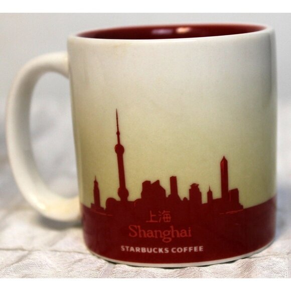 Starbucks Mini Global Icon Mug Shangahi, China Red 3 oz 2010 - Picture 4 of 9